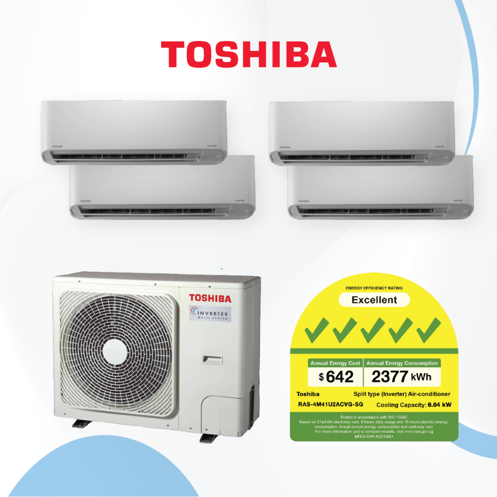 Usin Aircon term Toshiba Youme System 4 (High COP) Singapore